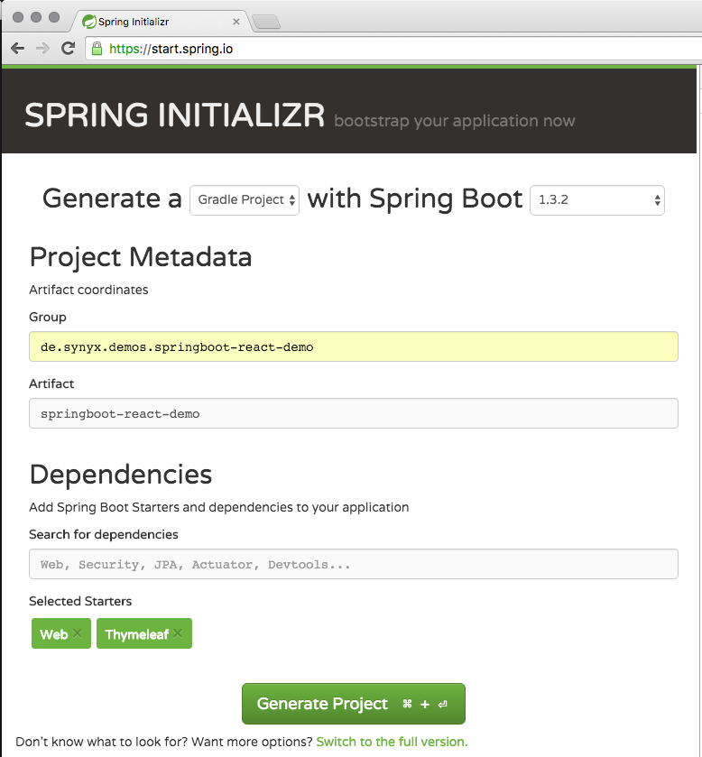 springboot-initializr