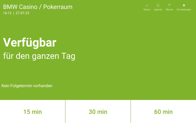 Verfügbarer Raum in der MeeRoo App